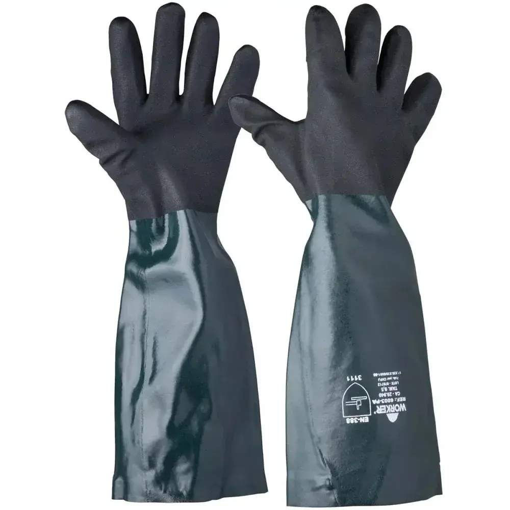 Luva áspera pvc forrada 45CM Worker — fotografia de referência