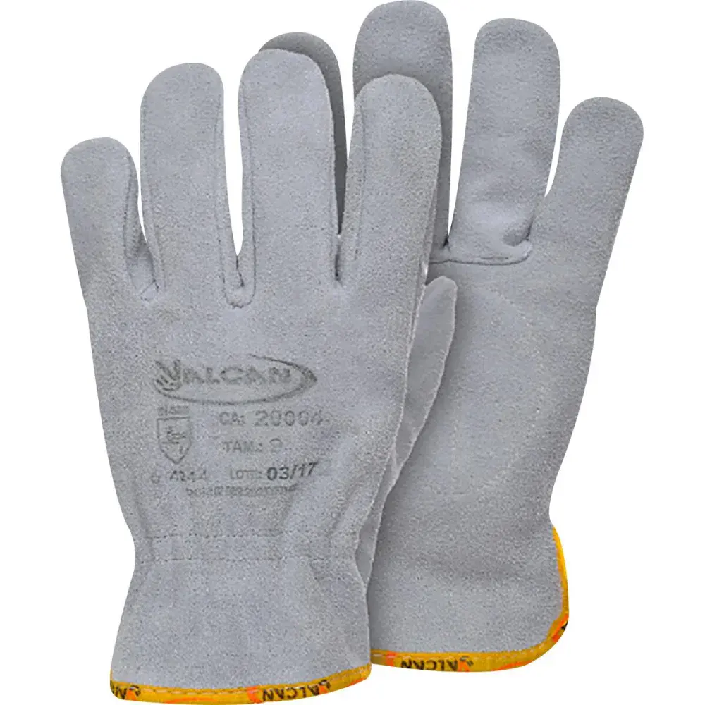 Luva de raspa com reforço natural 7CM 13,5X20CM valcan Valcan EPI