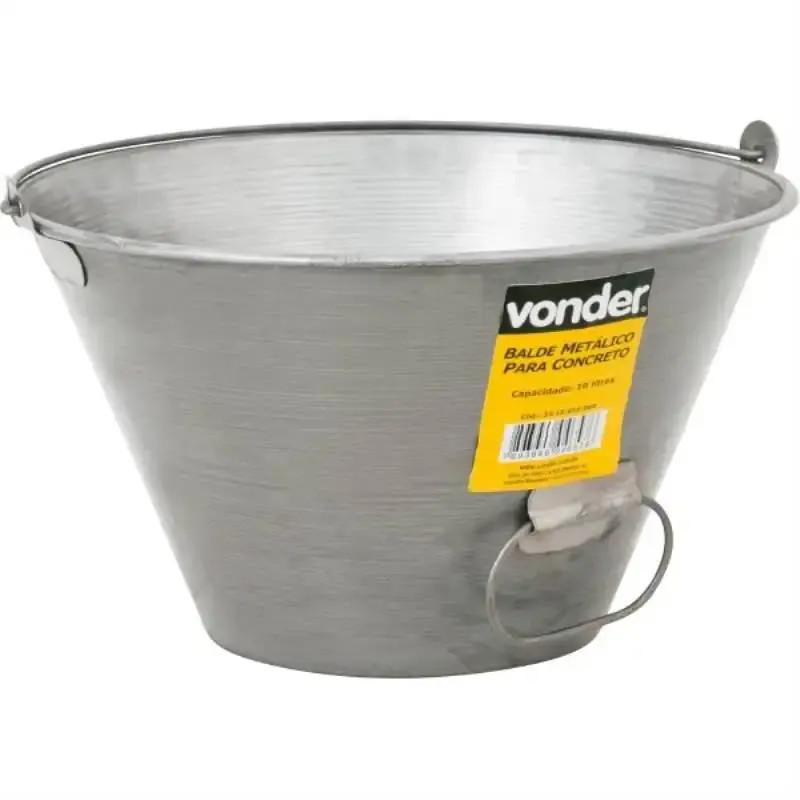 Balde galvanizado para concreto 10 litros Vonder — fotografia de referência