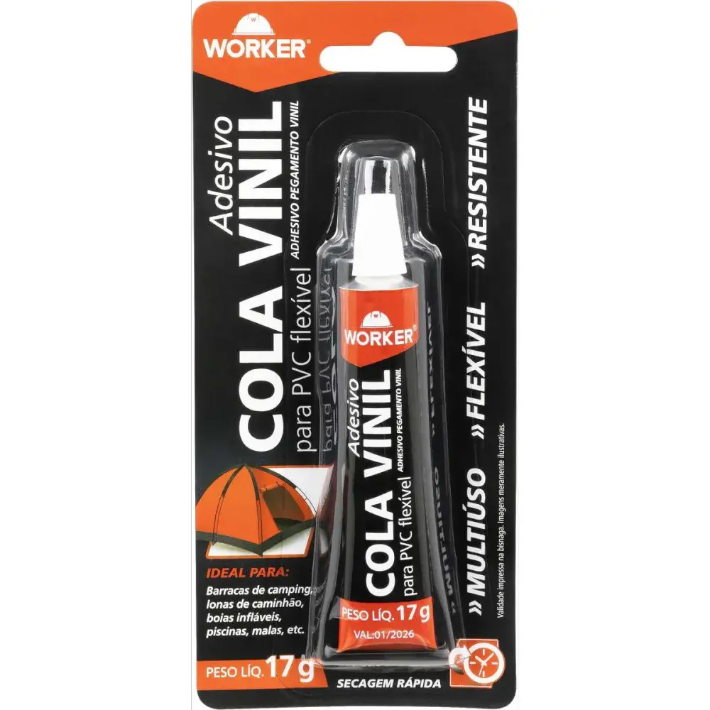 Adesivo cola vinil 17G com blister Worker — fotografia 11