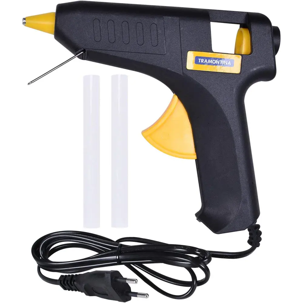 Pistola elétrica de cola quente 20-25 watts Tramontina bivolt — fotografia de referência