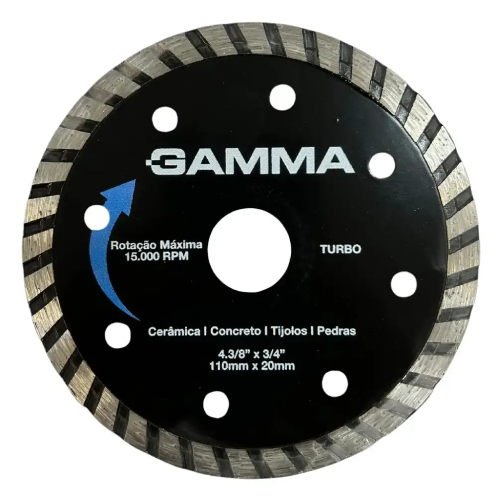 Disco de Corte Diamantado Turbo 110mm x 20mm G19575AC GAMMA