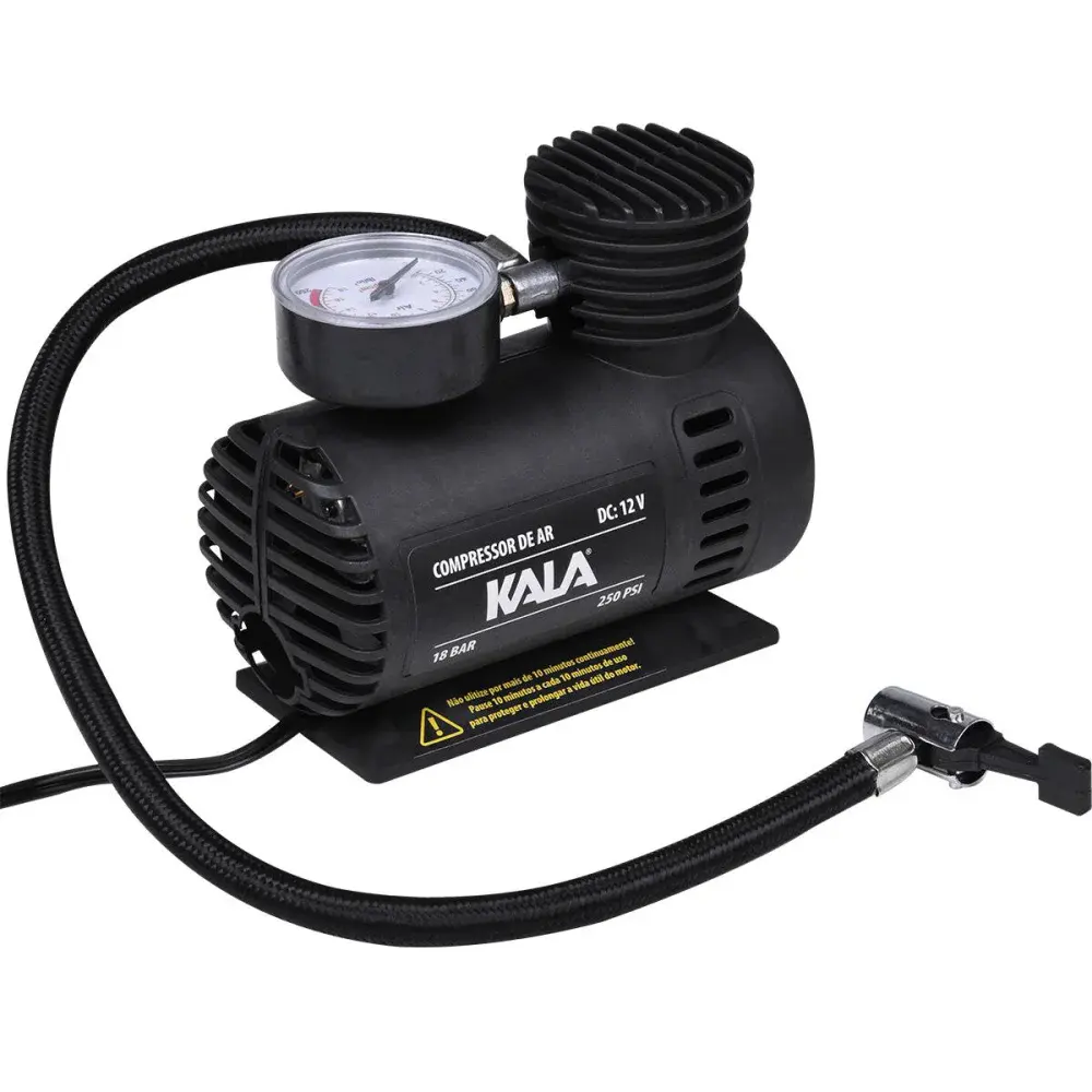 Compressor de ar compacto 250PSI 60W 12V Kala — fotografia 2