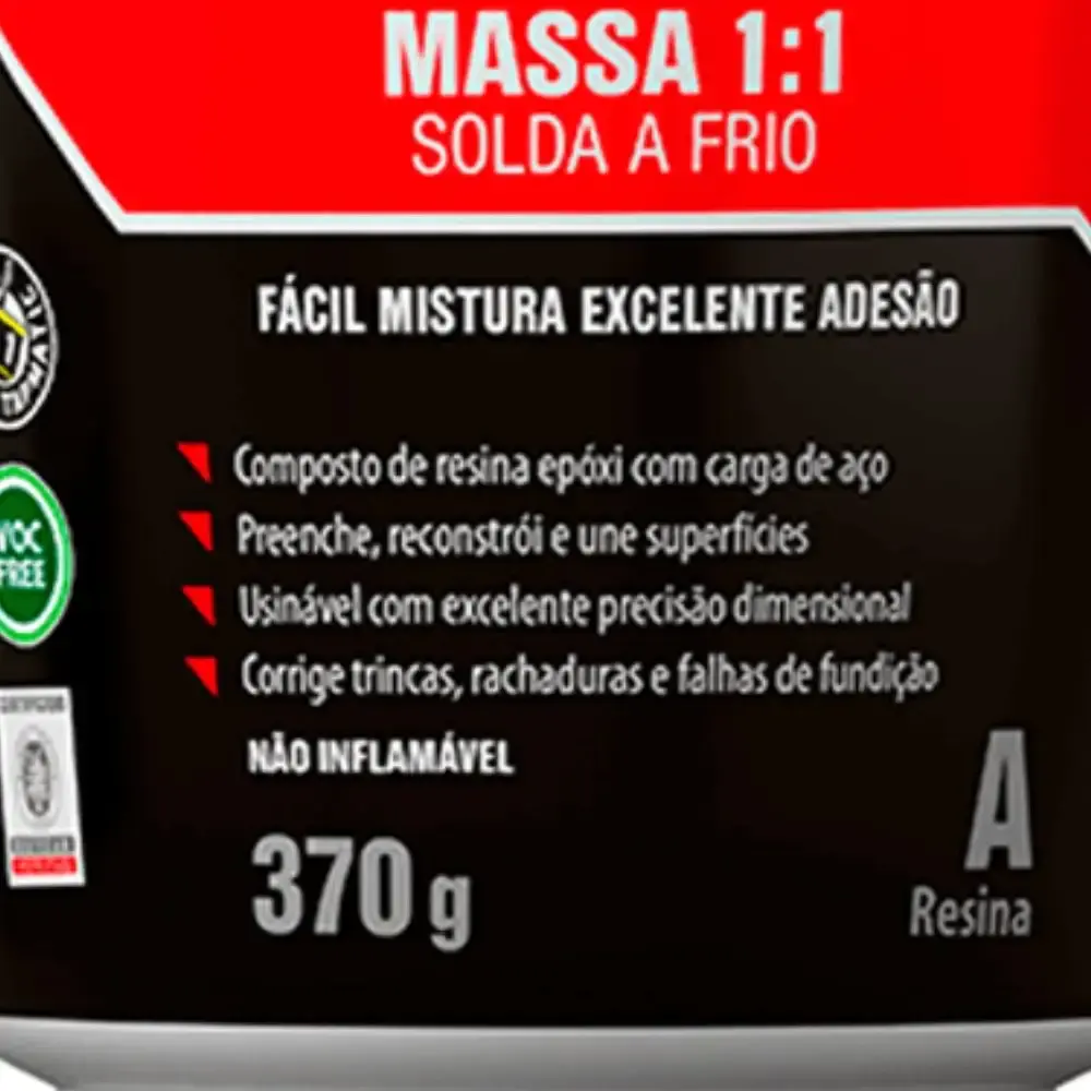 Massa epóxi plasteel solda a frio 1:1 450G PM1 Tapmatic — fotografia 5