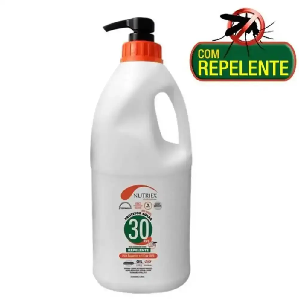 Protetor solar FPS 30 com repelente 2,0L bombona Nutriex — fotografia 2