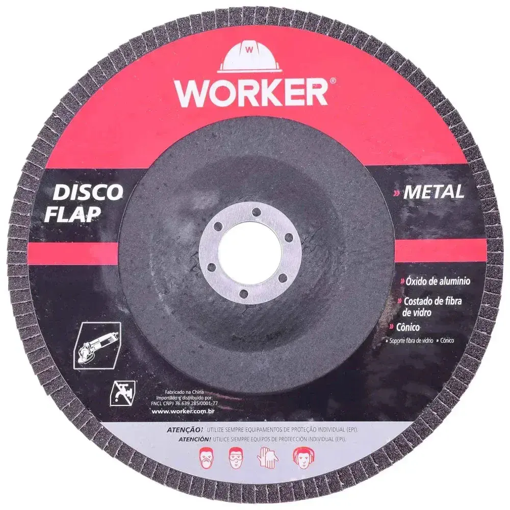 Disco flap curvo G60 115MM x 22,23MM metal Worker — fotografia de referência