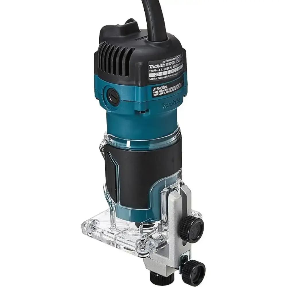 Tupia para laminado 6MM 530W makita com jogo de fresas para madeira 6 MM 3 peças evald 220 V Makita MT — fotografia 2
