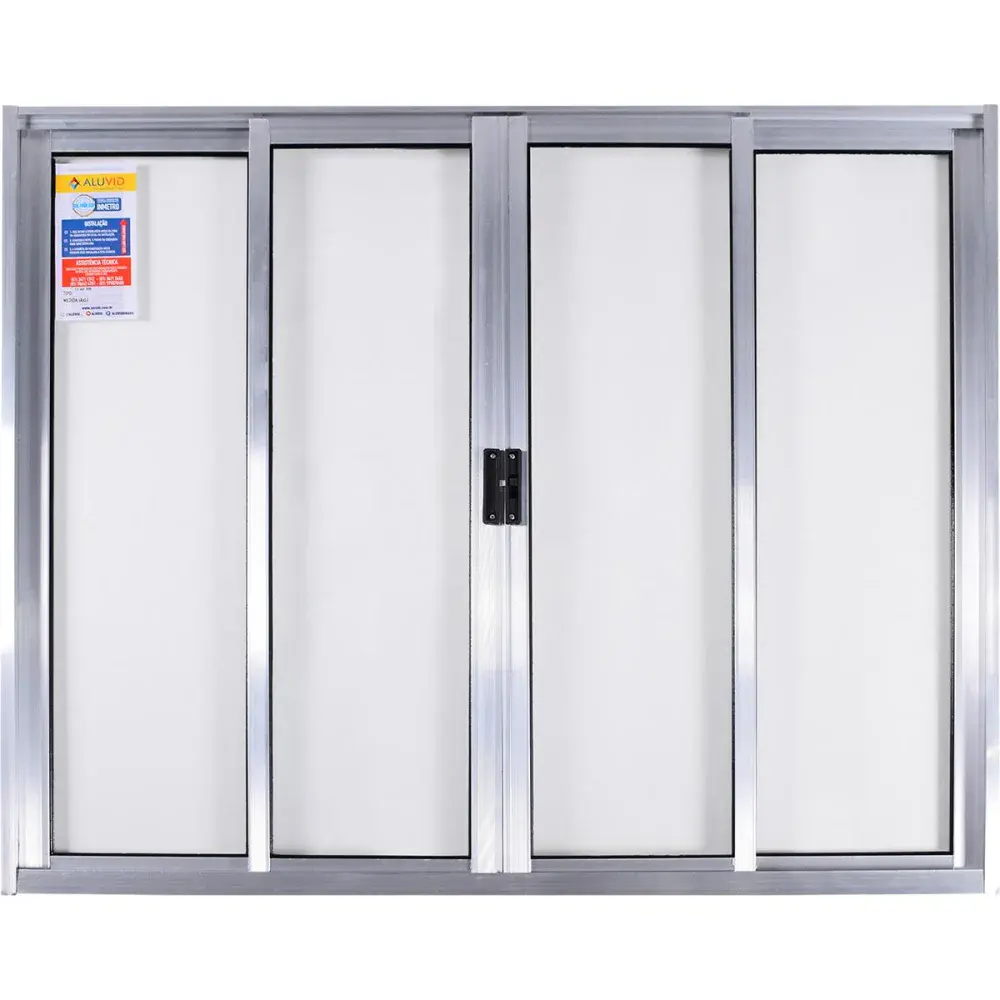 Janela spp de alumínio com 4 folhas vl 100X150CM Aluvid