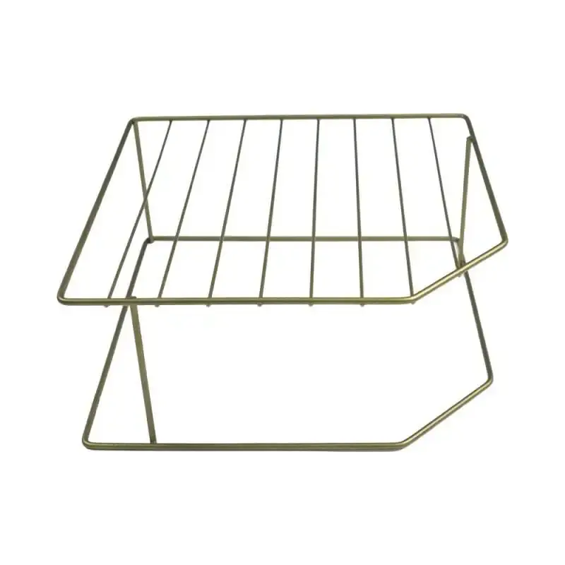 Organizador porta pratos horizontal viena 2 níveis em aço verde oliva 990744 BEL BEL FIX — fotografia 4