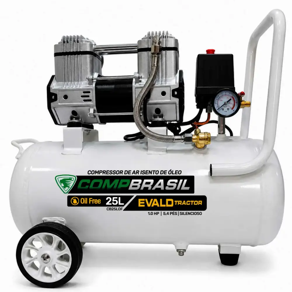Compressor port isento 5,4 PES 1,0HP 25L evald tractor Compbrasil 110 V
