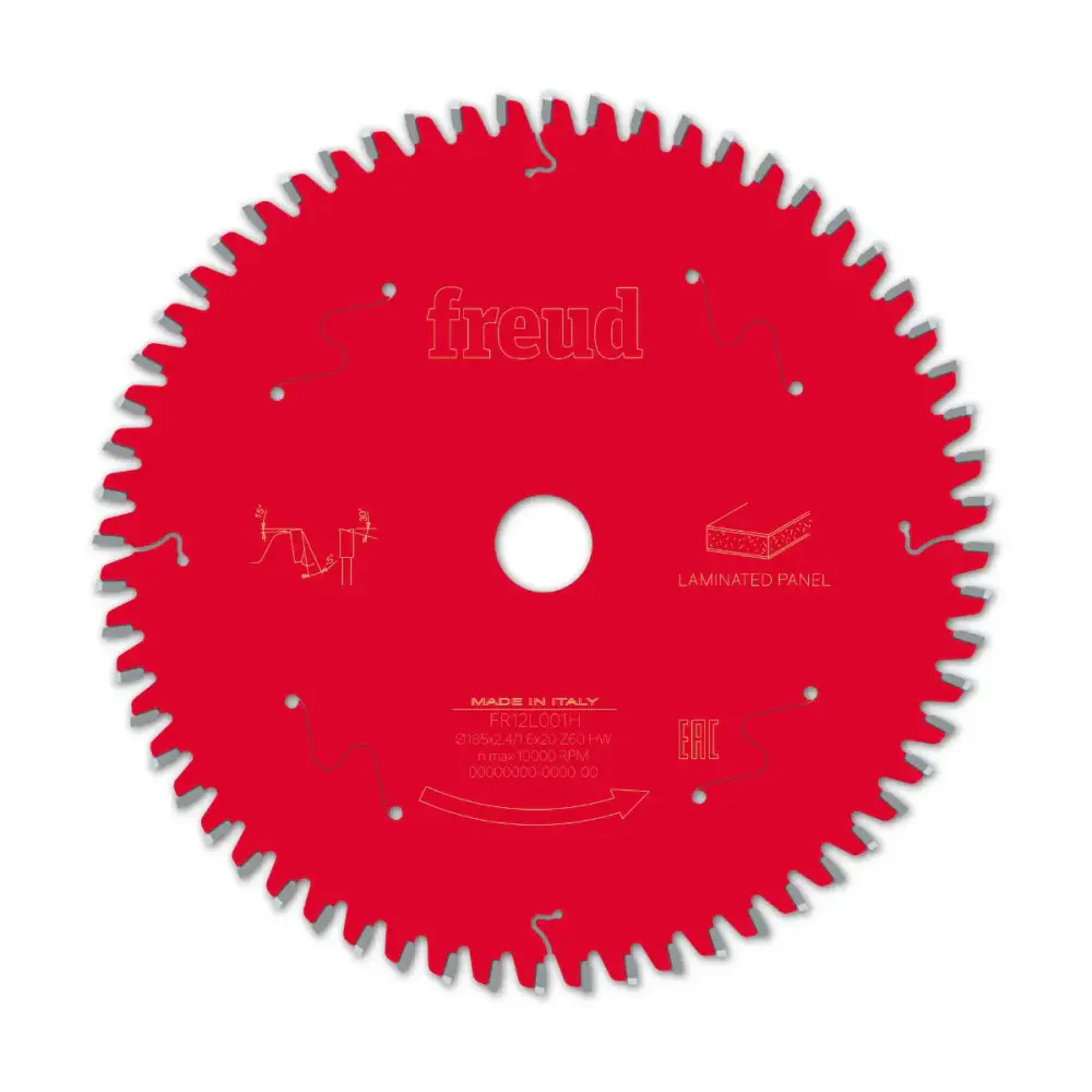 Disco serra circular 7.1/4 POL 185 MM 60D para MDF FR12L001H Freud