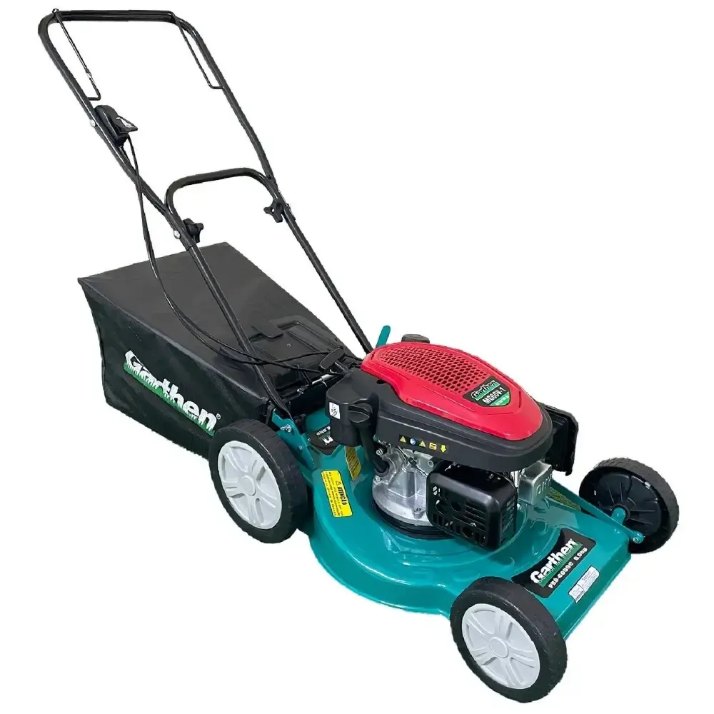 Cortador de grama a gasolina 6 HP 4 tempos com recolhedor PRO-6000C Garthen — fotografia 3