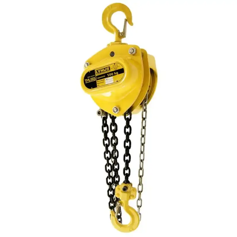 Talha manual de corrente 0.5 TON elevação 3 metros TML-050 Lynus — fotografia de referência