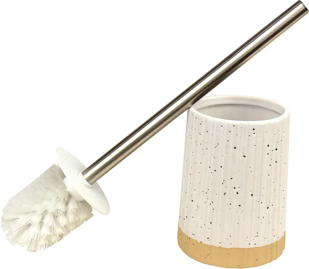 Escova sanitária cerâmica redondo branco Kala