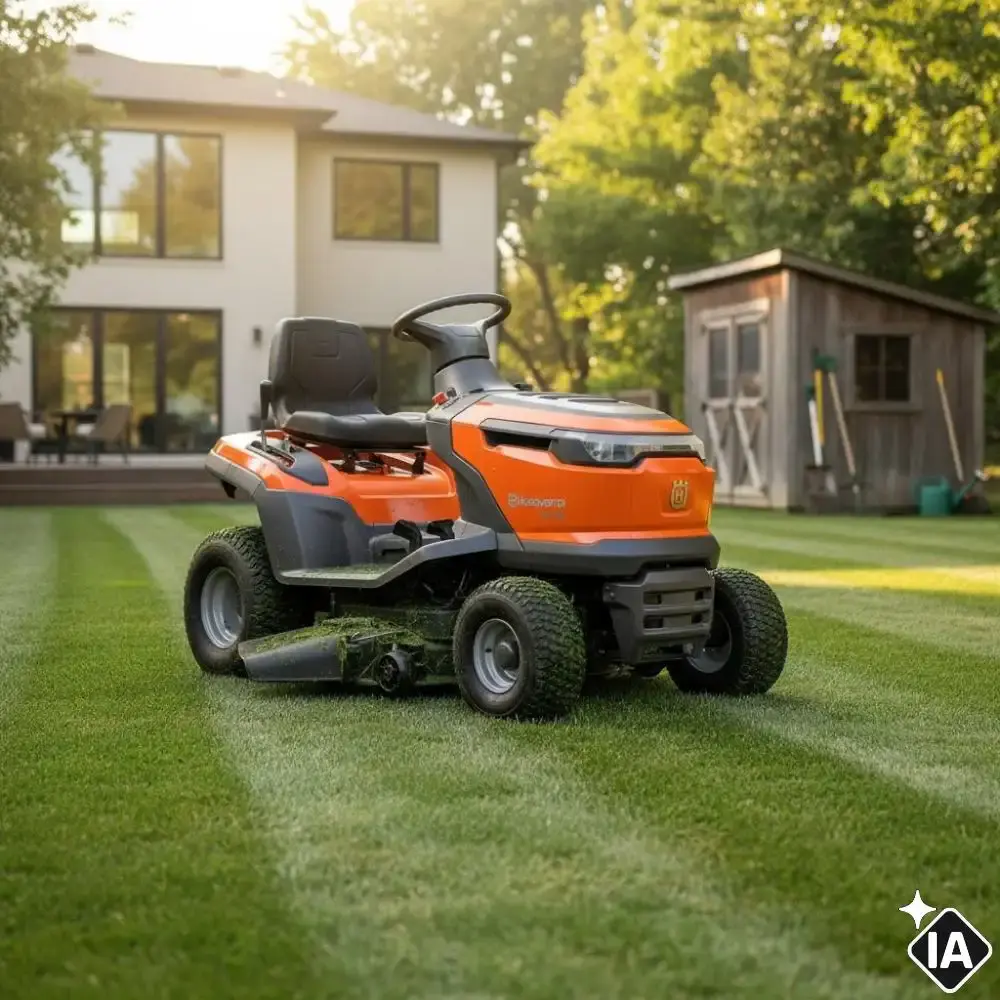 Trator cortador de grama gasolina 15 HP 4T TS 114 Husqvarna — fotografia 9