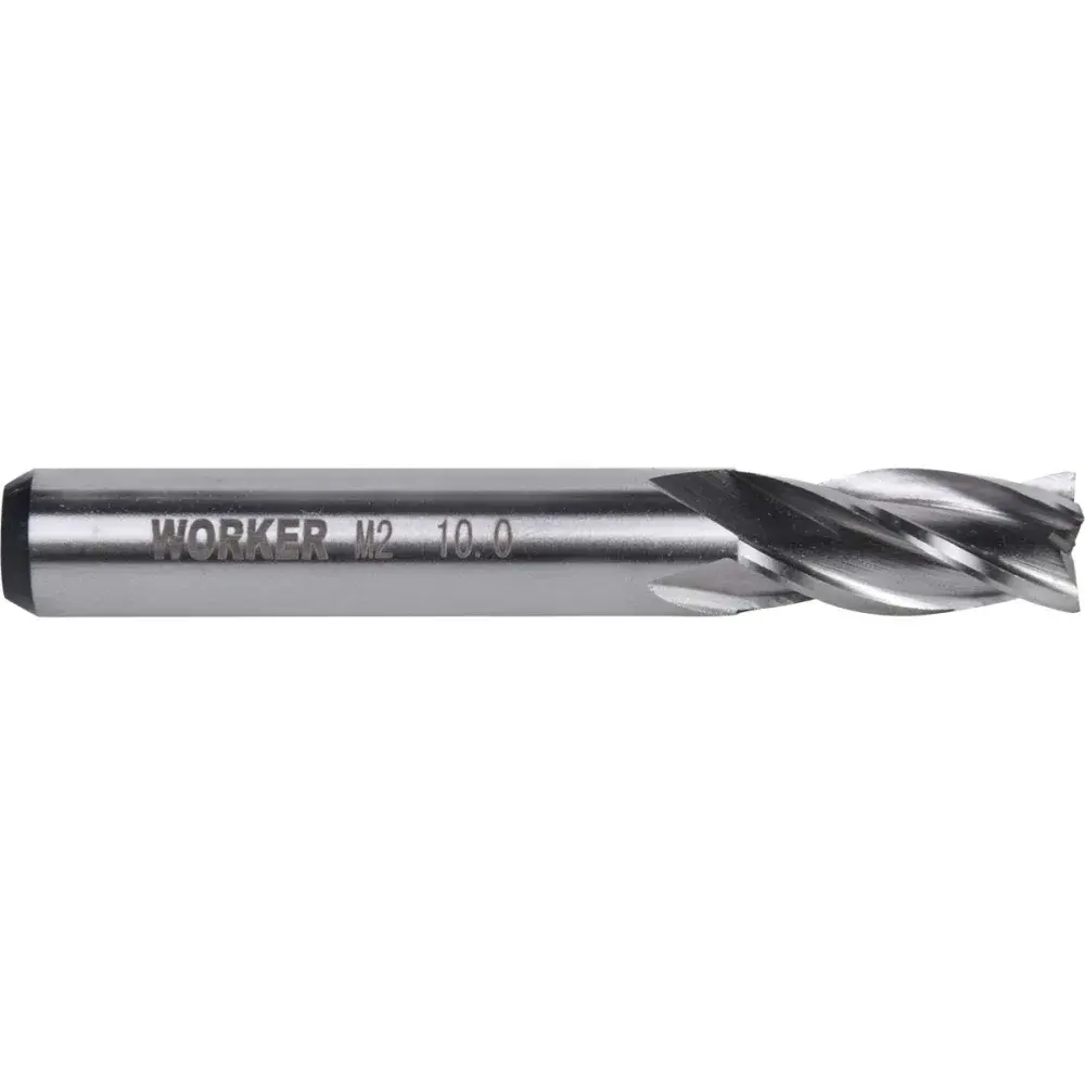 Fresa de topo reto aço rápido 10MM haste 10MM Worker