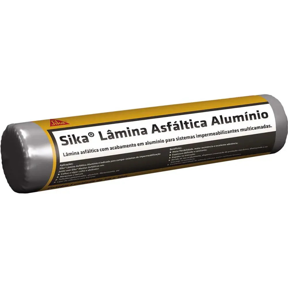 Lâmina asfáltica com alumínio 1X10MM Sika