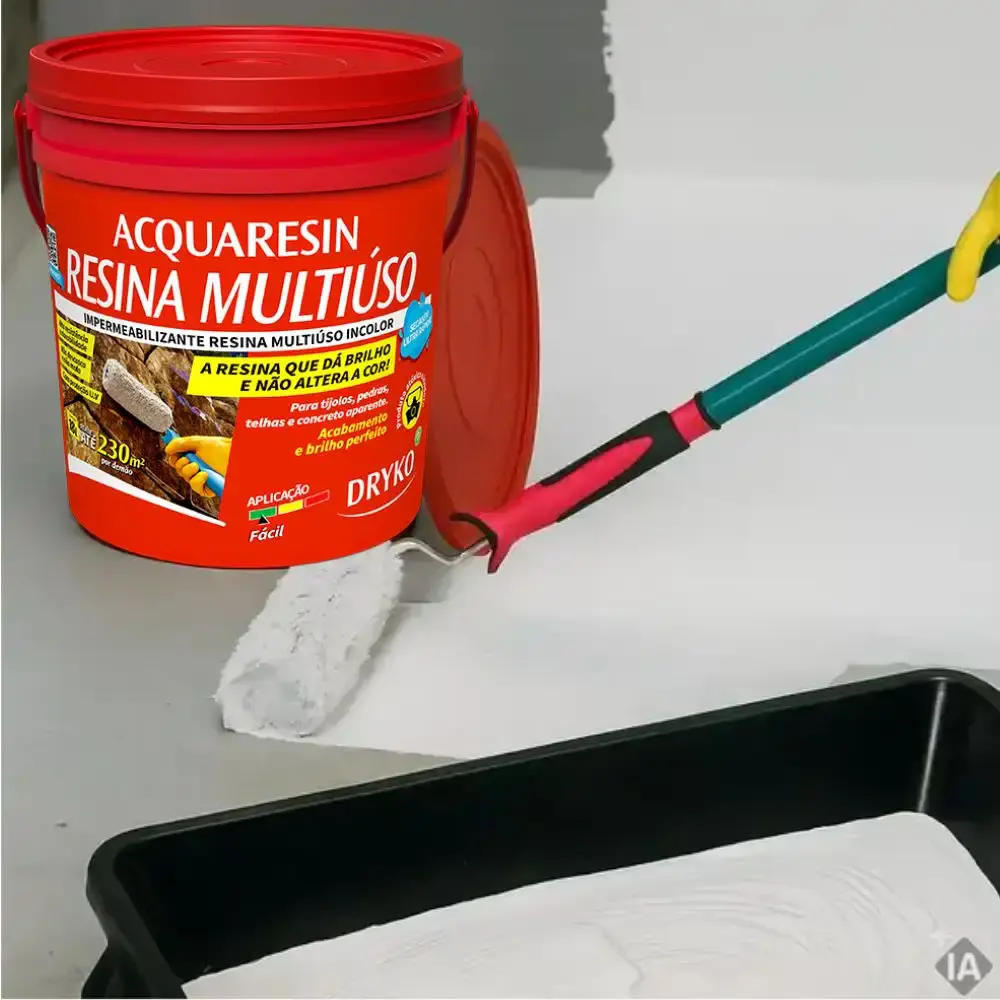 Resina liquida impermeabilizante 18 litros incolor multiuso acquaresin dryco — fotografia 3