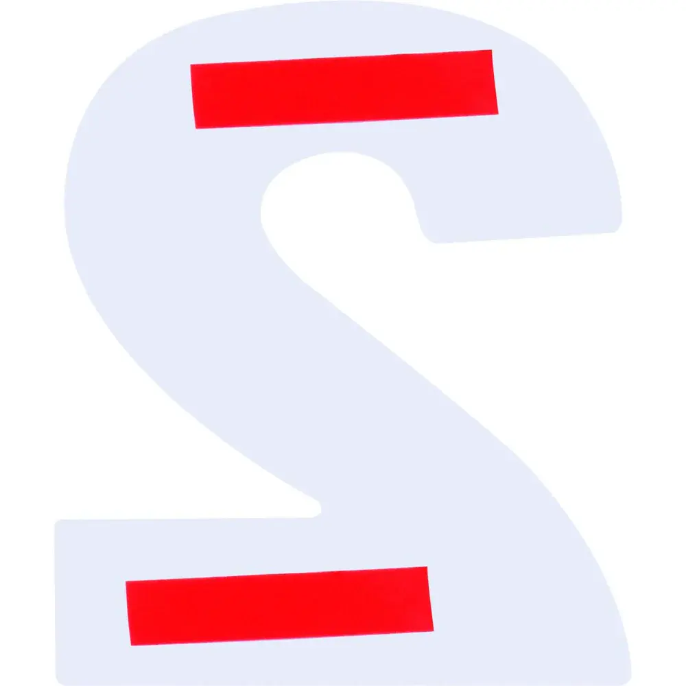 Número residencial N°2 preto 12,5CM Kala — fotografia 3