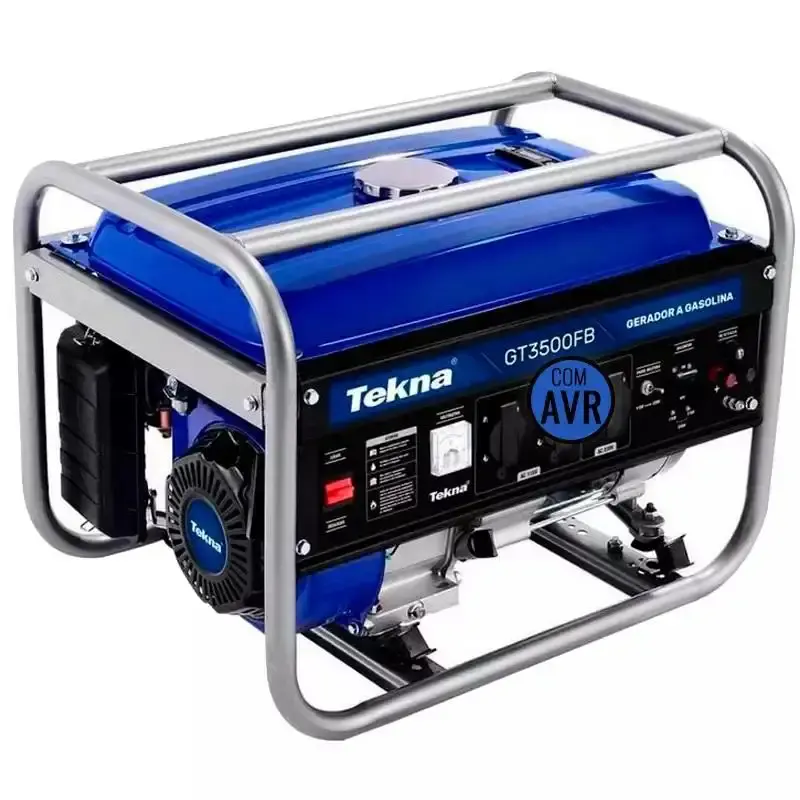 Gerador de energia a gasolina 6,5HP 3,1KVA 4 tempos bivolt GT3500FB Tekna — fotografia 4