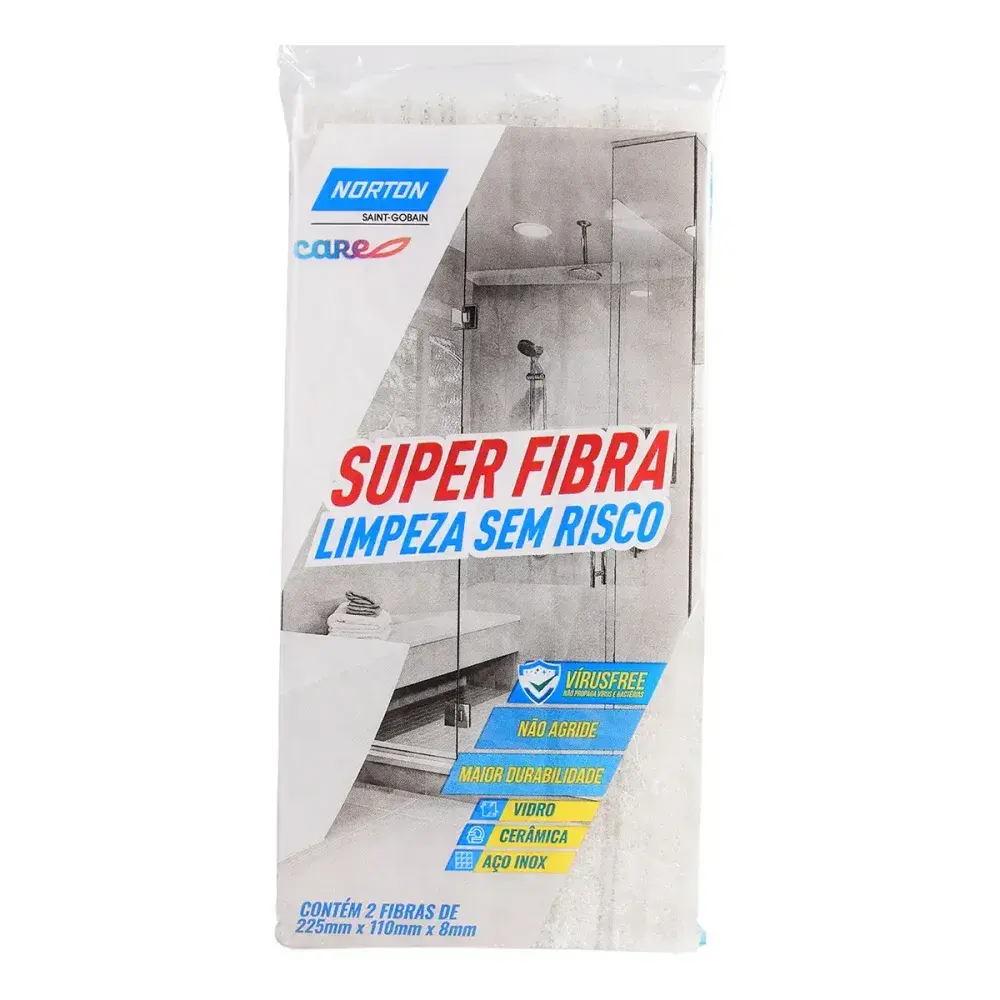Manta fibra de limpeza sem risco branca 225X110X8MM Norton — fotografia 8