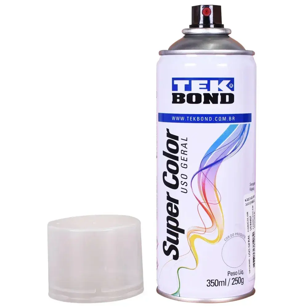 Tinta spray verniz brilhante uso geral 350ML - Tekbond — fotografia 3