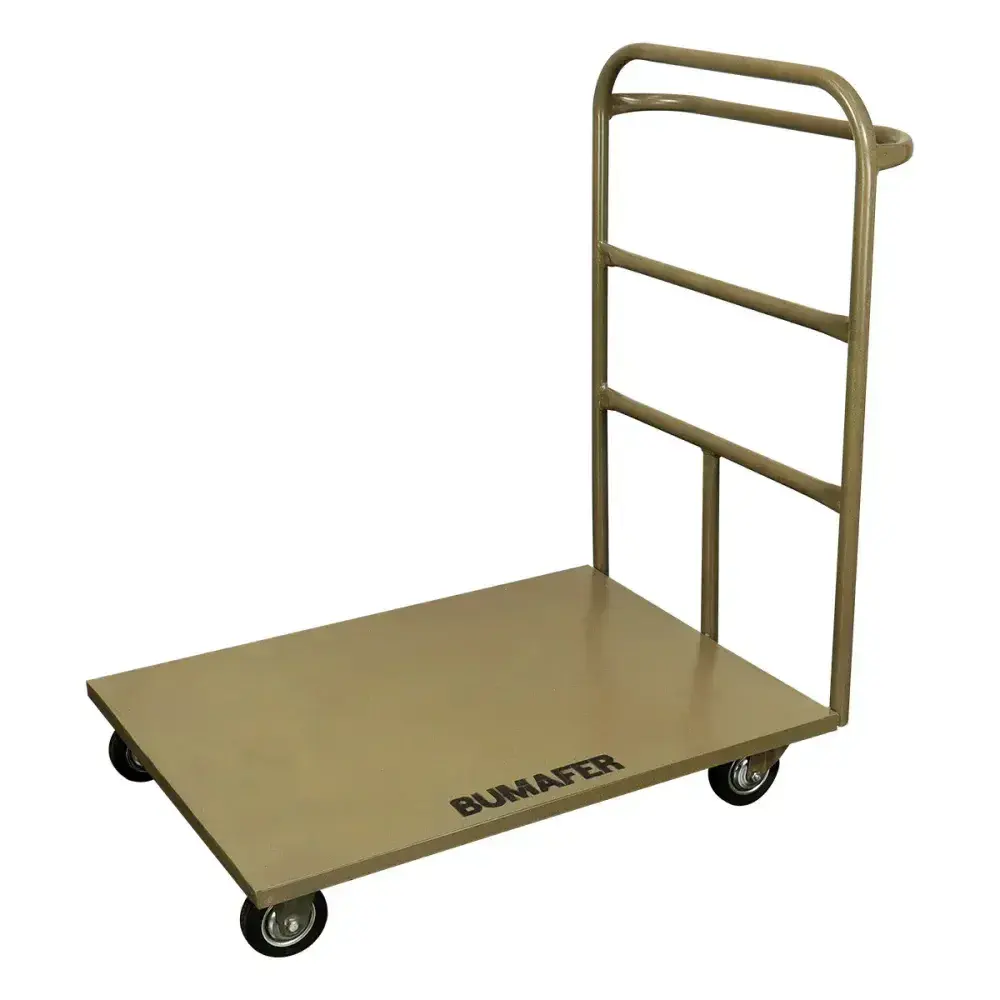 Carro plataforma aço 800X600MM 250KG com uma aba fixa Bumafer — fotografia 6