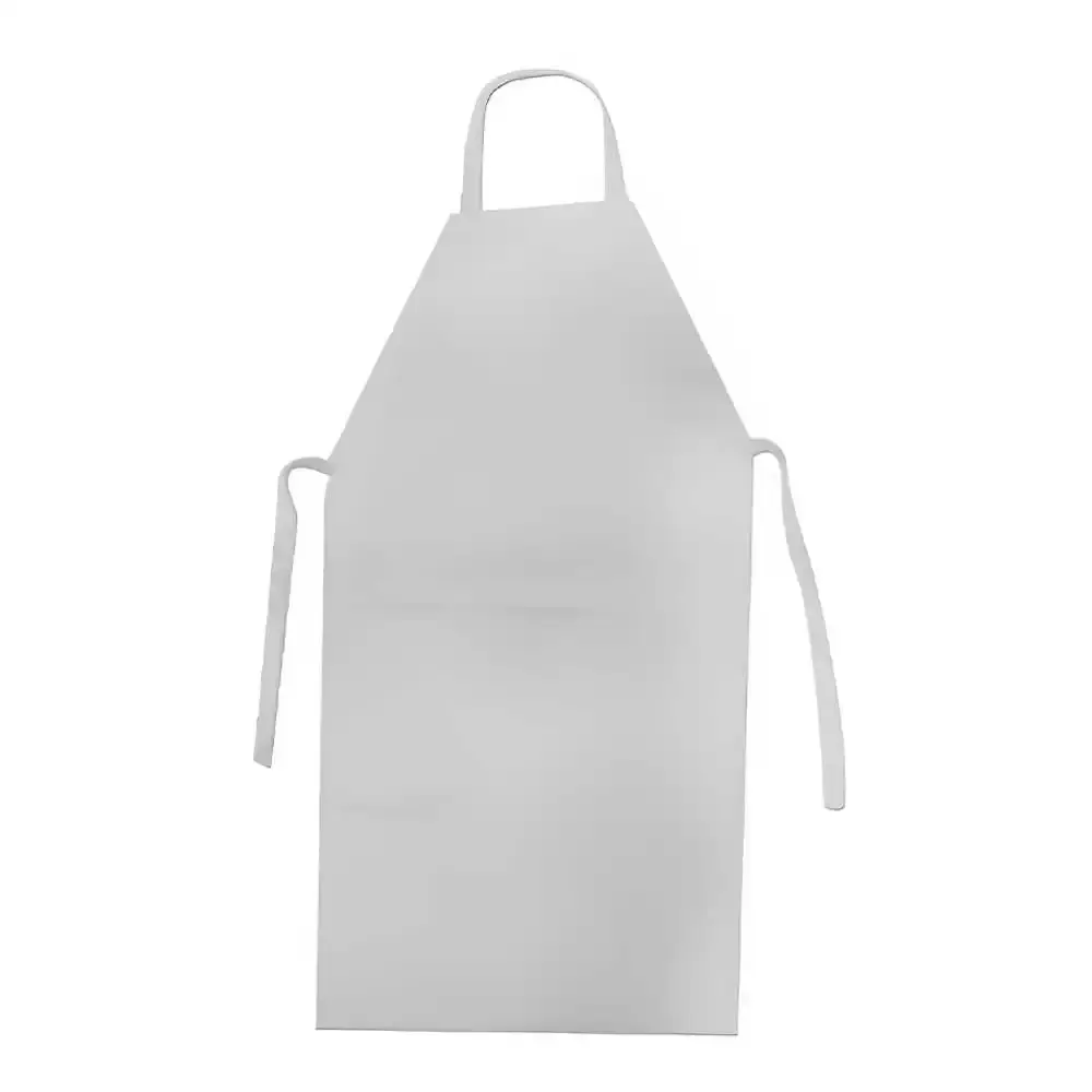 Avental de PVC Forrado 120 x 70 cm Branco com 10 Uni PLASTCOR — fotografia 2