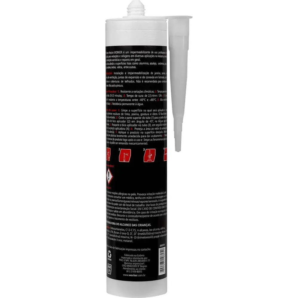 Silicone neutro transparente 280ML 274G Worker — fotografia 5