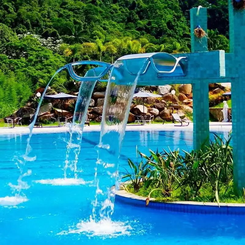 Cascata parede para piscina em inox niágara 000632 Sodramar — fotografia 5