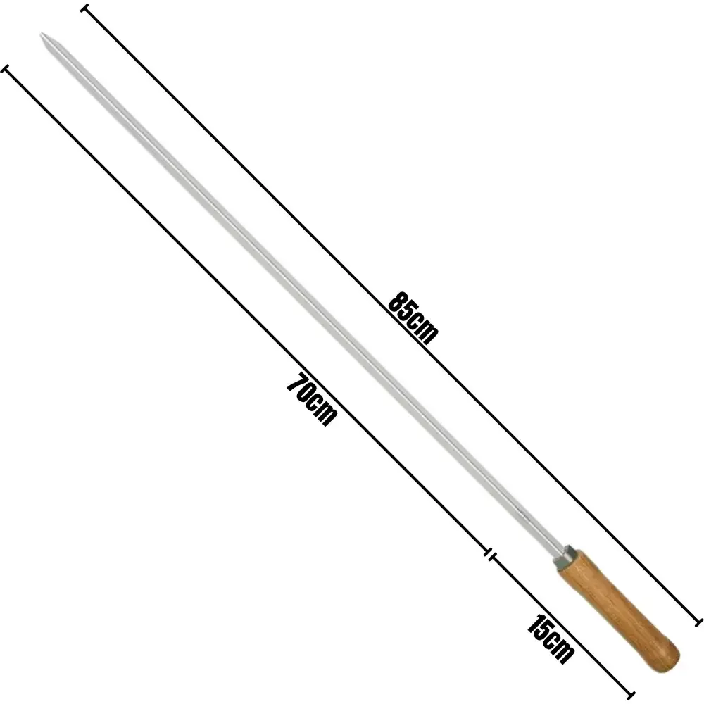 Espeto simples para churrasco 85 CM 003204 Mor — fotografia 4