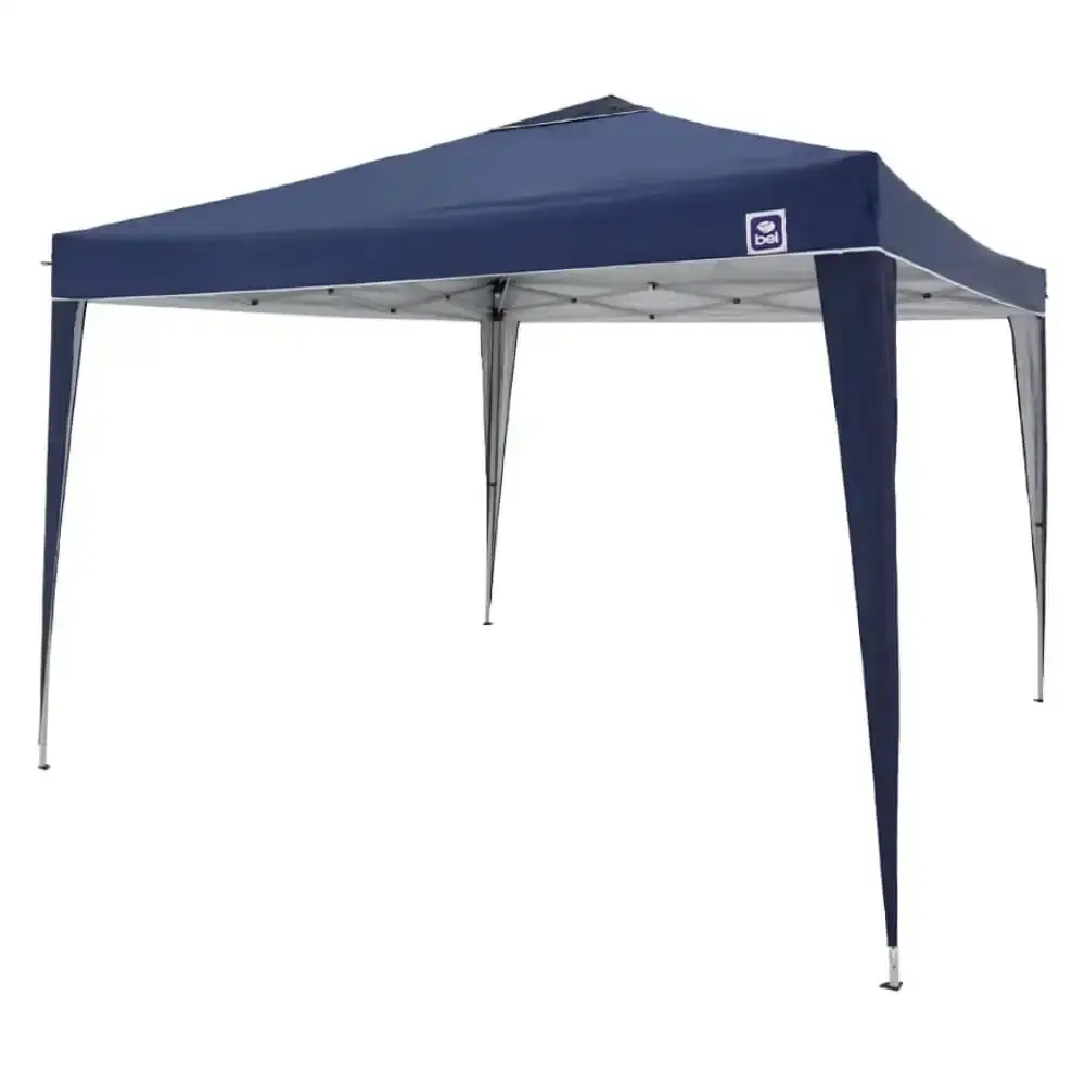 Tenda gazebo azul em poliéster 3X3M articulada 330300 BEL — fotografia 2