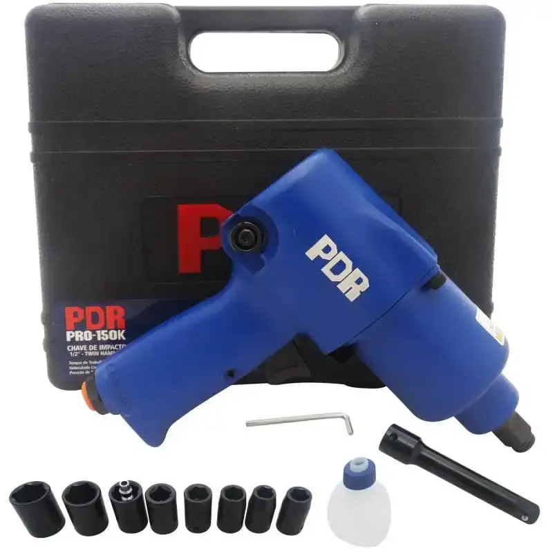 Chave de Impacto Pneumática 1/2 POL 59 Kgfm c/ Maleta e Kit Soquetes Pro-150K LDR2