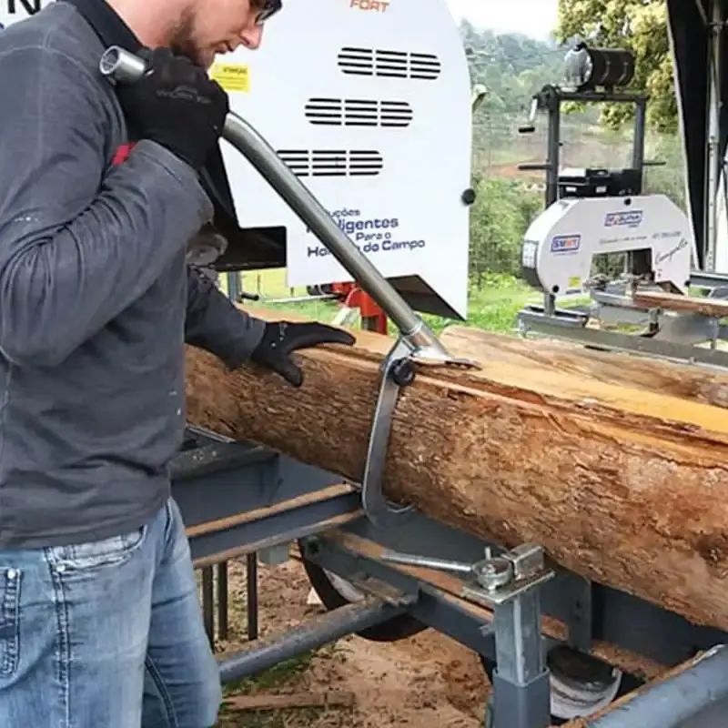 Canha alavanca para manuseio e derrubada de tora com cabo metálico 75 CM máquina fort — fotografia 3