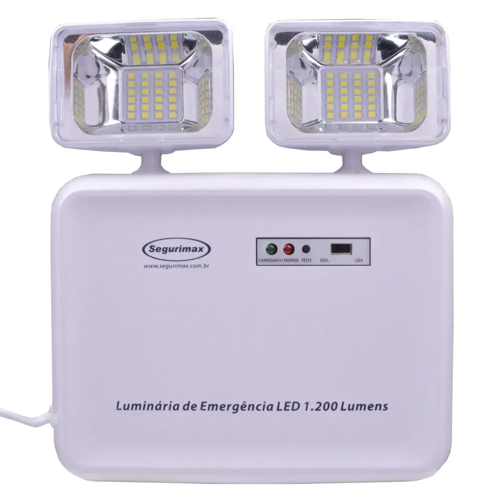 Luminária de emergência led 1200 luméns Segurimax - bivolt — fotografia 2