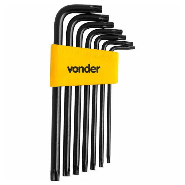 Jogo de chaves torx C/7 pcs - T10/T40 - Vonder — fotografia de referência