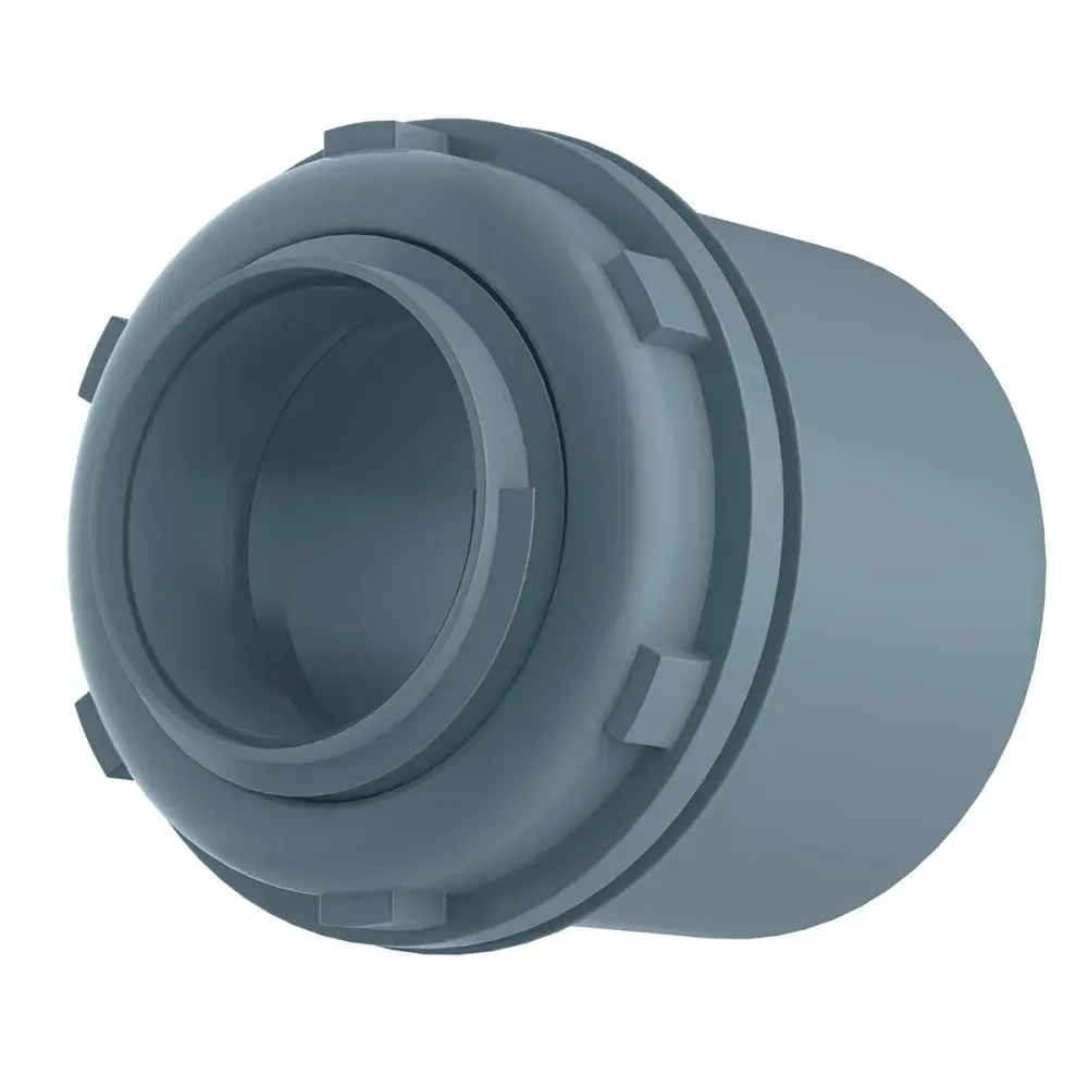 Conector box 1 reto pvc cinza Inpol