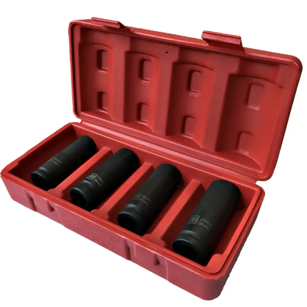 Jogo de Soquete 1/2 POL Longo 14 a 21 mm 4 Pçs Sextavado SIGMA