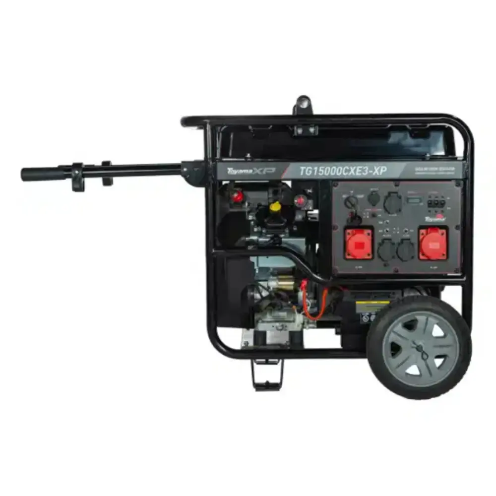 Gerador energia gasolina 17KVA trifásico AVR 380V TG150000CXE3-XP Toyama — fotografia 2