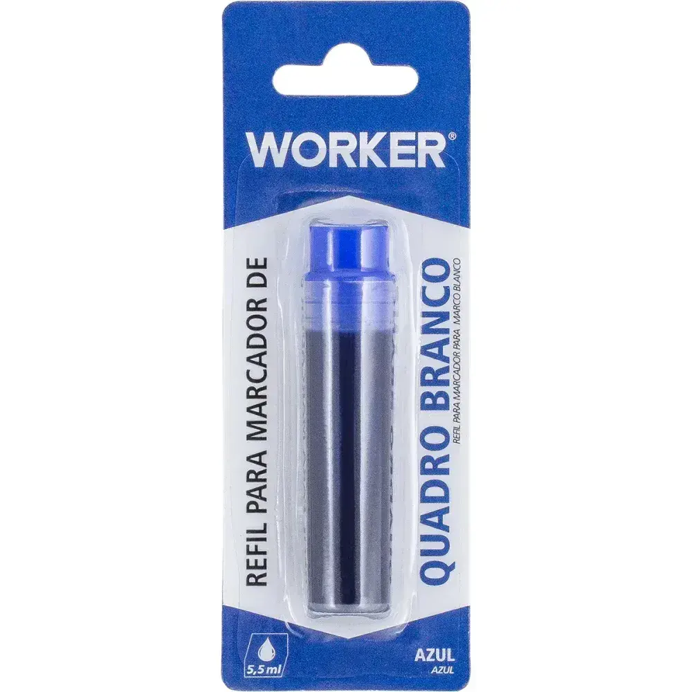 Refil de marcador para quadro branco na cor azul Worker — fotografia 3