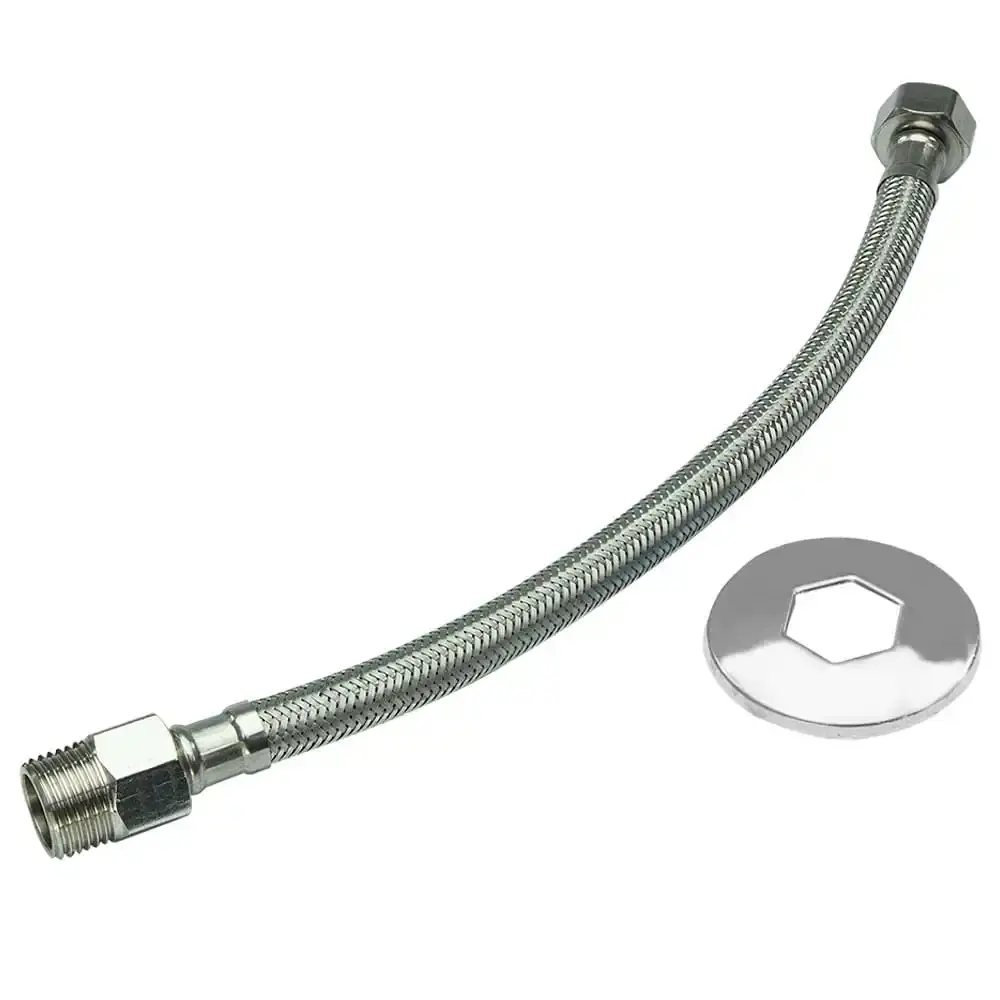 Mangueira engate 1/2 pol flexível inox 60 CM Kokay