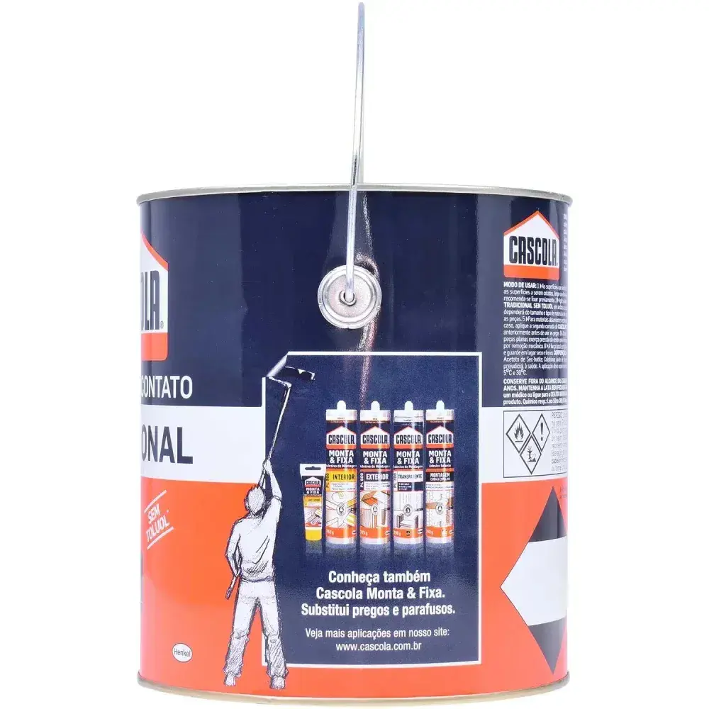 Adesivo de contato cascola tradicional sem toluol 2,8KG Henkel — fotografia 8