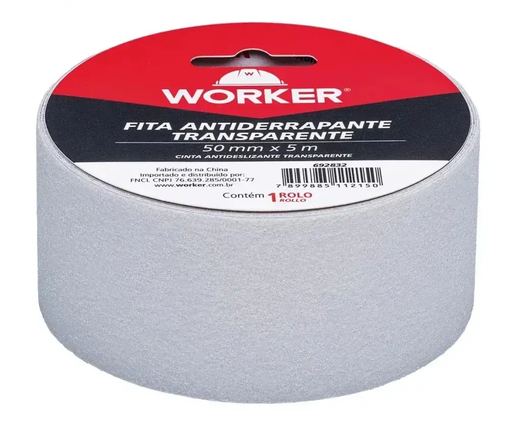 Fita antiderrapante 50MM x 5M transparente Worker — fotografia 4
