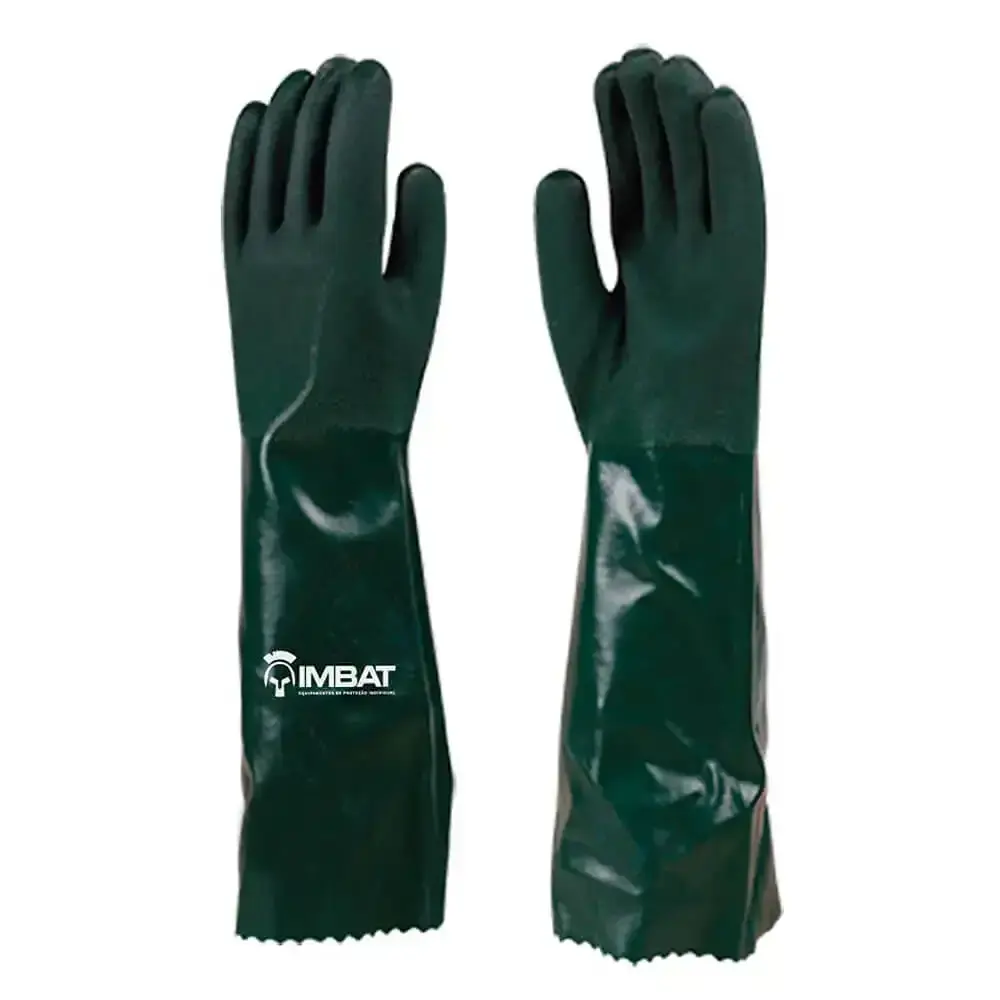 Luva de PVC palma áspera 46CM verde T9 LV-PVC46-9 Imbat — fotografia 2