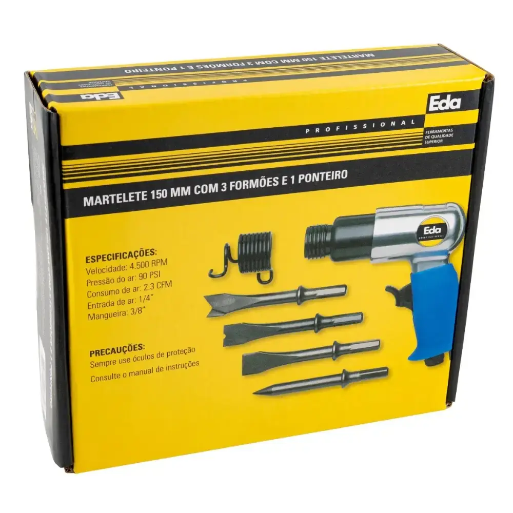 Martelete pneumático 150MM 8PK Eda — fotografia 3