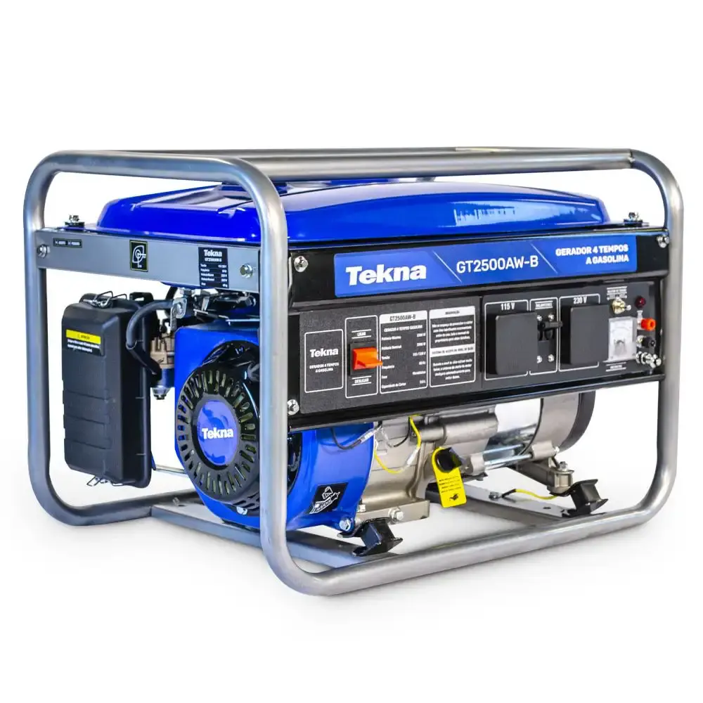 Gerador portátil a gasolina 4T 2.2KVA 2200W bivolt GT2500AW-B Tekna