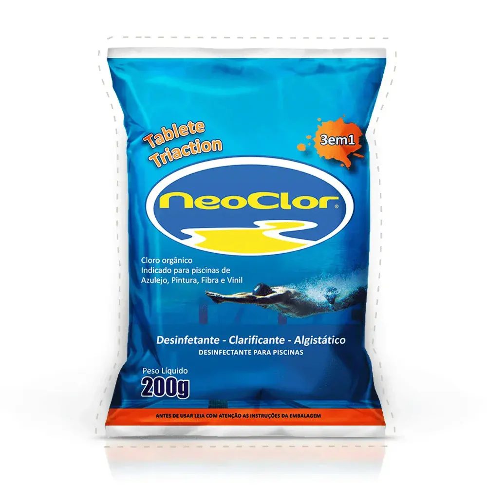 Cloro tablete 200GR triaction Neoclor — fotografia 2