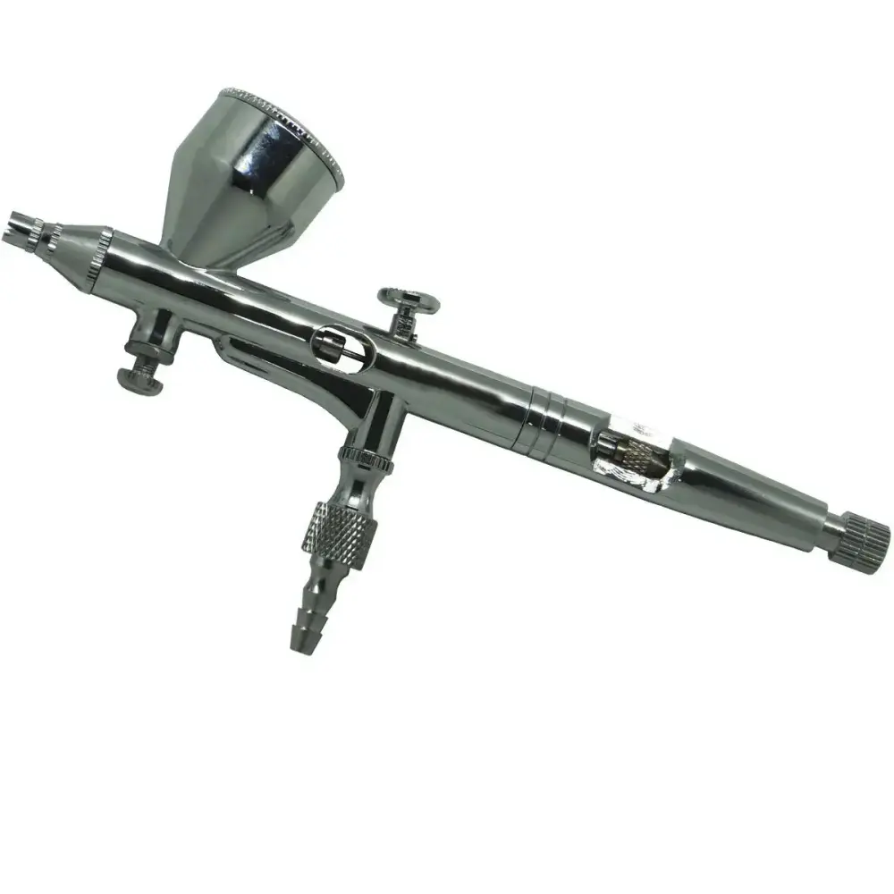 Caneta aerógrafo dupla ação 0,2 MM alumínio profissional EVCA-1C Evald — fotografia 11