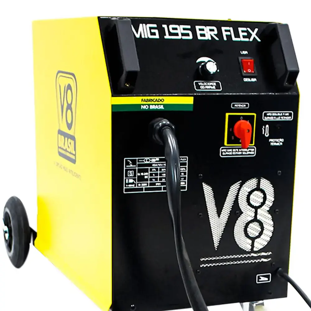 Máquina de solda mig 195BR flex mono 127V 117191 V8 brasil — fotografia 5