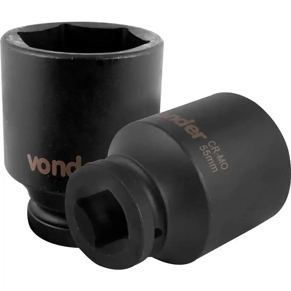 Soquete sextavado de impacto longo encaixe 1 POL 55 MM Vonder — fotografia de referência